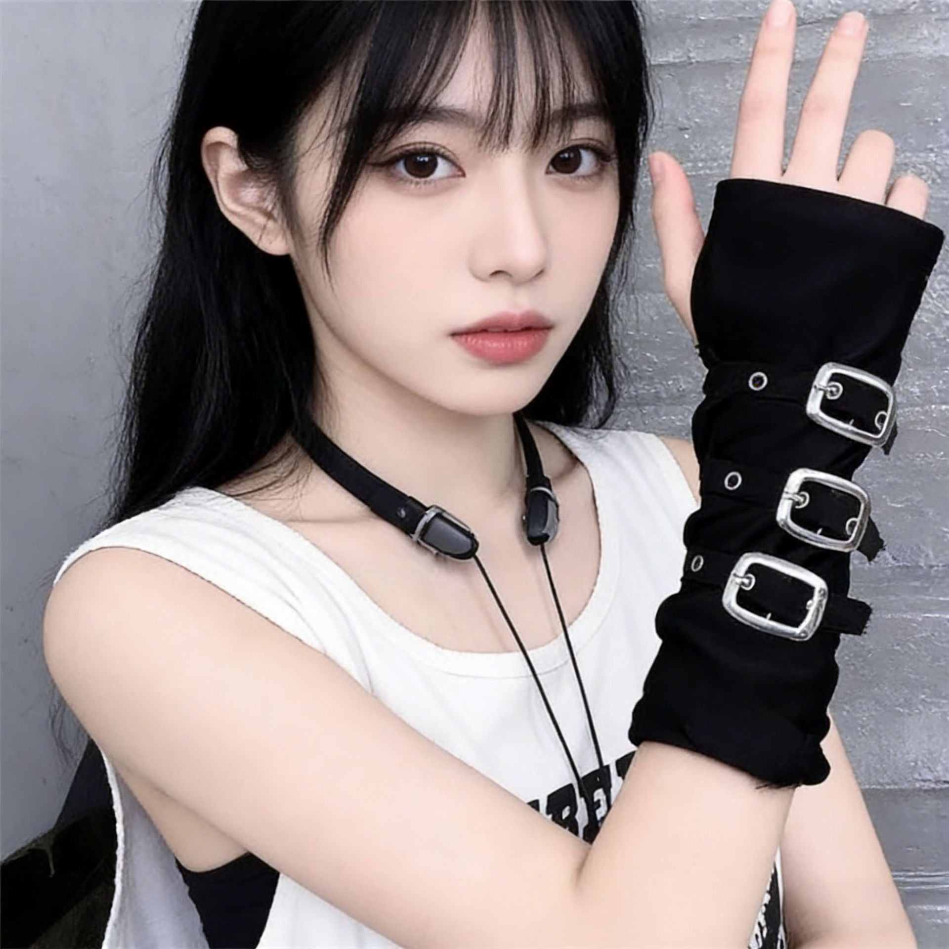 Punk Edge Sleeveless Gloves — Halloween & Dark Aesthetic
