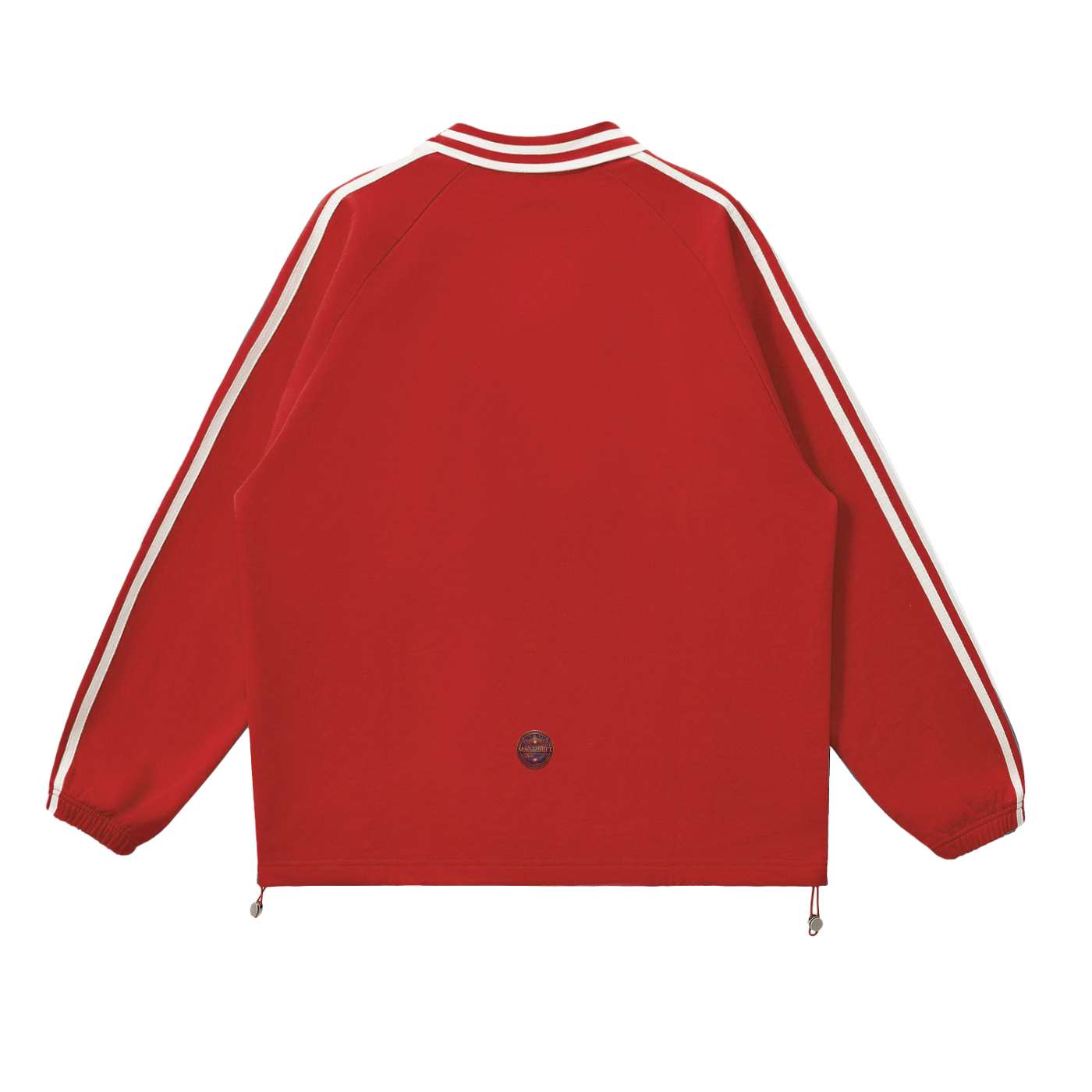 Prism - Contrast Striped Lapel Collar Sweatshirt