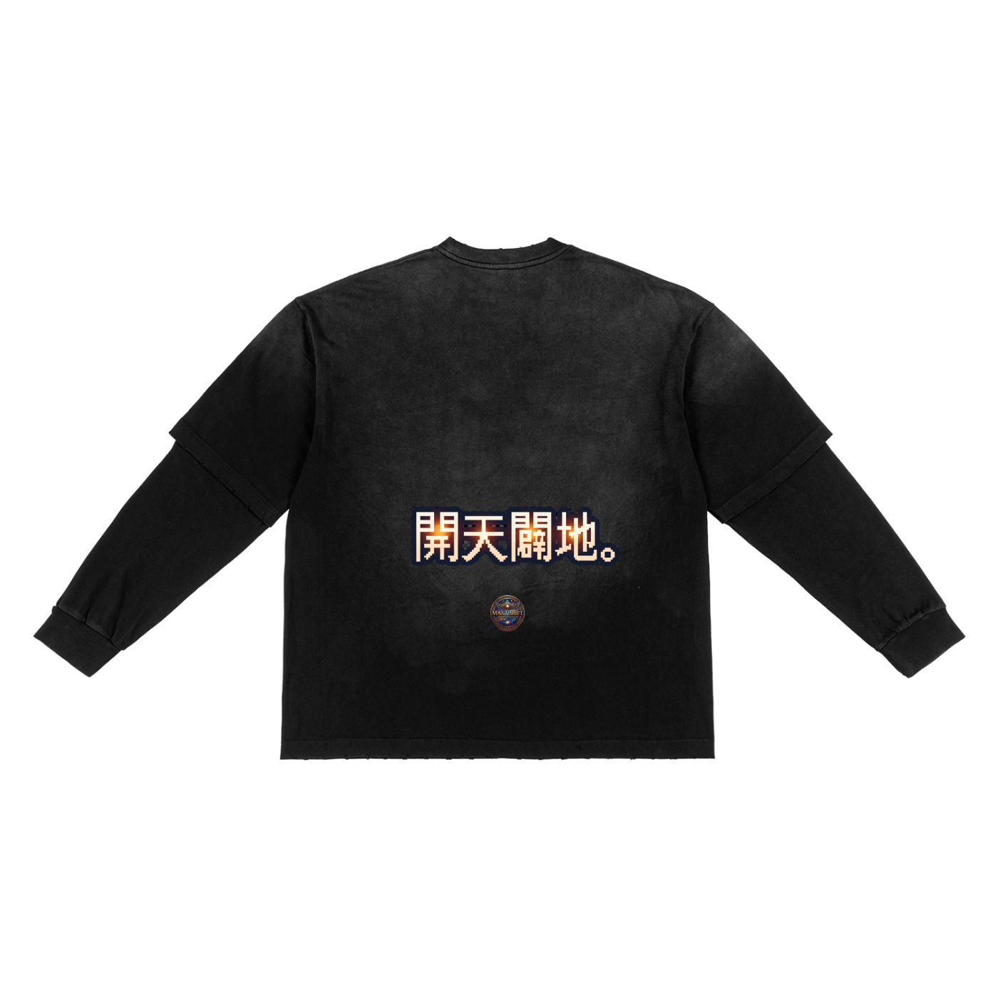 Peace - Sunfade Hand-Frayed Faux Two-Piece T-Shirt