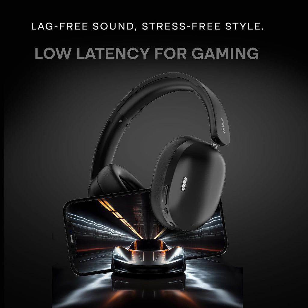 Noise Airwave Max XR Wireless Over-Ear Headphones with 120H Playtime, ANC, HFA Tech, Spatial Audio, Dual Pairing,BT V6.0(Pearl Beige)