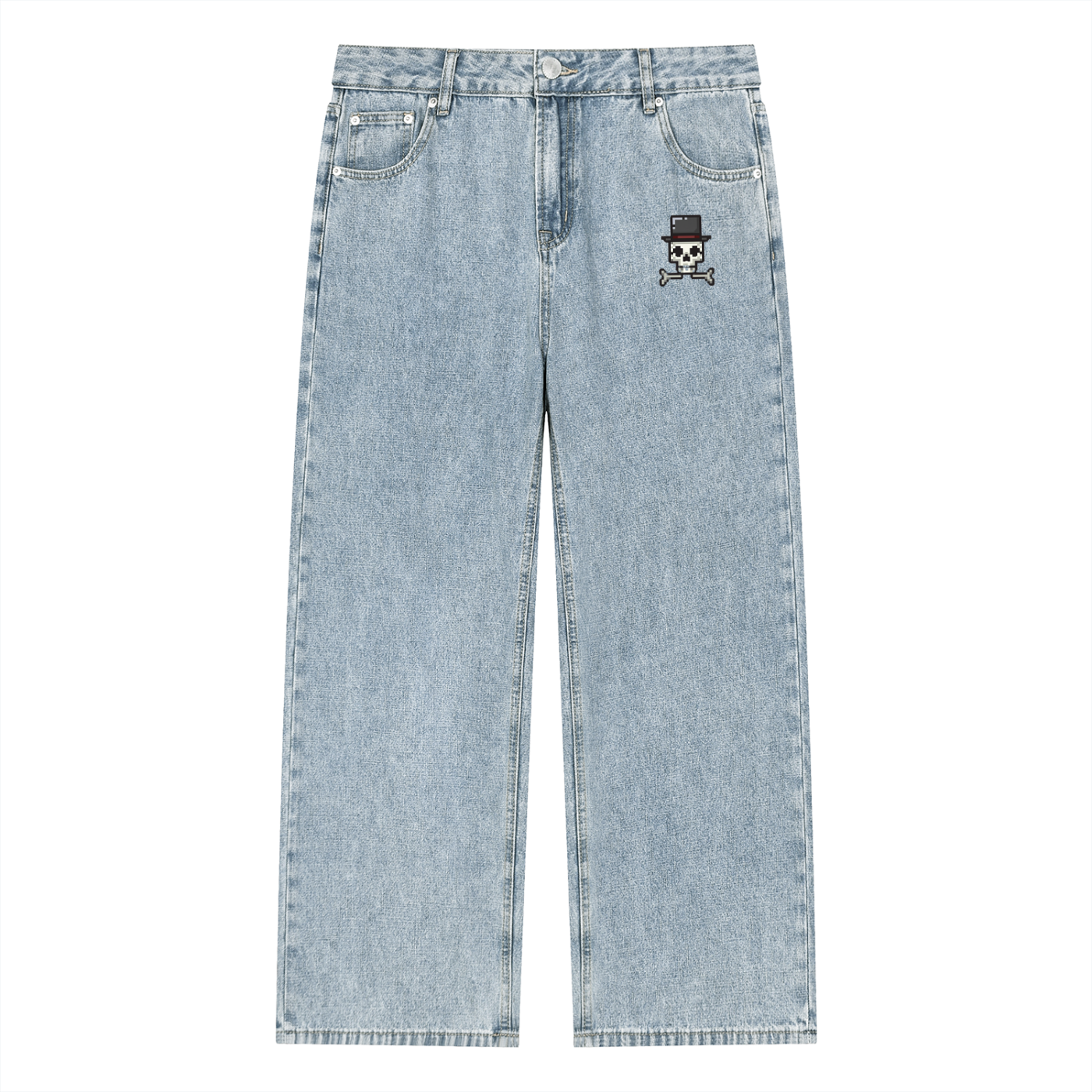 Free - Vintage Wash Straight Leg Jeans