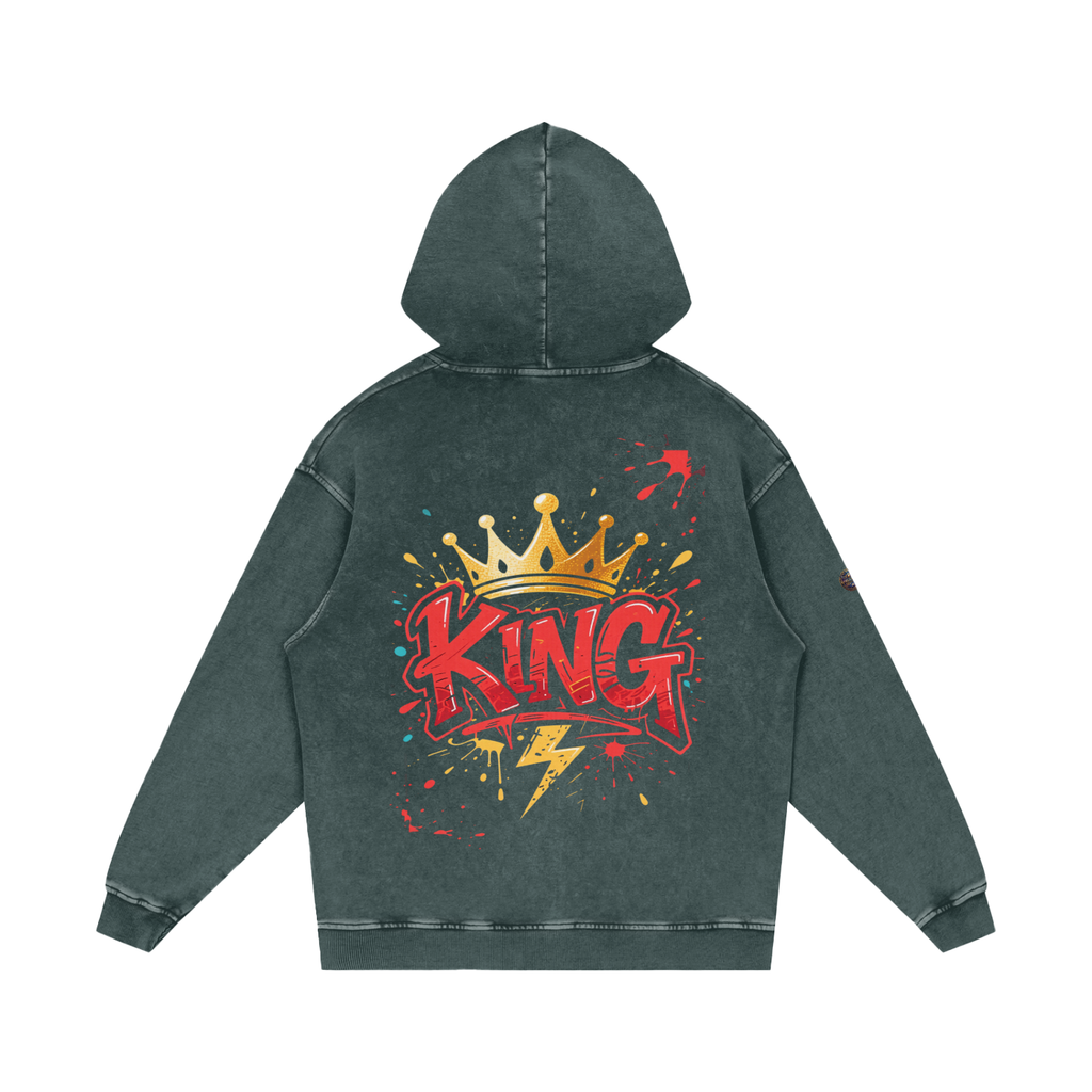 Flavour - Snow Washed Loose Cotton Hoodie