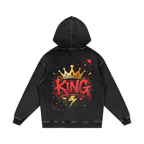 Flavour - Snow Washed Loose Cotton Hoodie